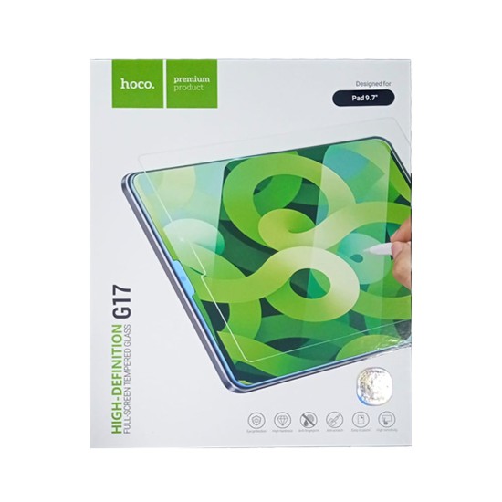 Hoco Full Screen HD Tempered Glass G17 for Apple iPad 9.7" Transparent